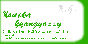 monika gyongyossy business card